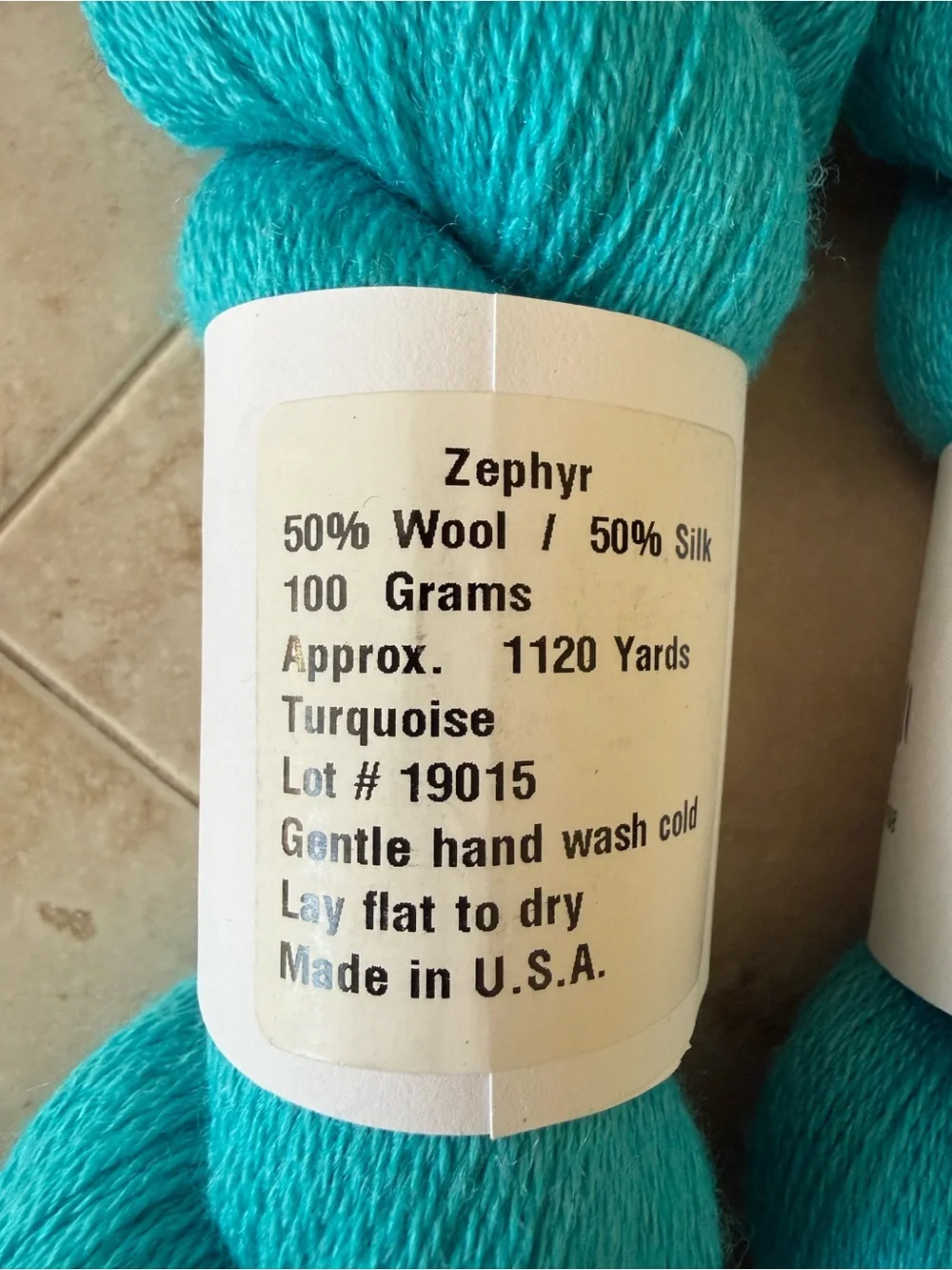 Jagger Spun Wo:Silk Blend Turquoise Hand-Dyed Yarn Skein - Bright Teal